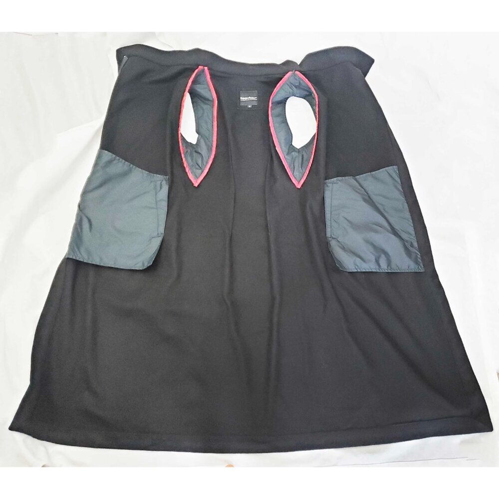 HARPUTS OWN Women's Black Asymmetrical COUTURE SQUARE Wool VEST Sleeveless Coat - Picture 13 of 14